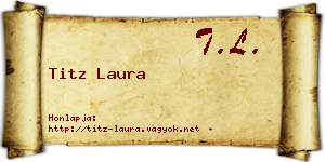 Titz Laura névjegykártya